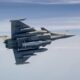 French Dassault Rafale fighter jet armed with ASMPA nuclear missile