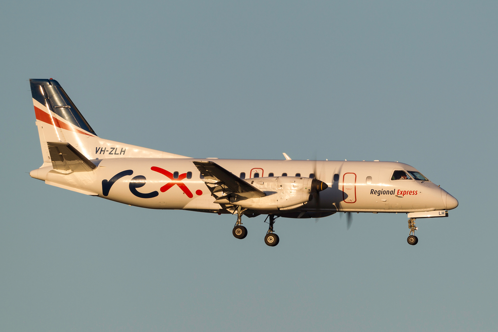 MelbourneAustralia November102011RegionalExpressrexAirlines Rex Saab