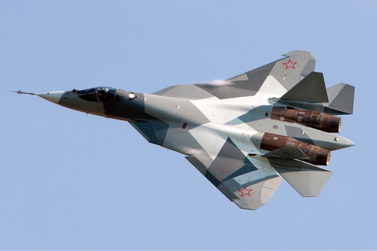 Caça Su-57 da Força Aérea Russa