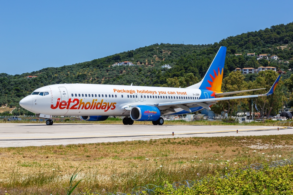 SkiathosGreece June242023Jet2Boeing737 800Airplane Jet2 737